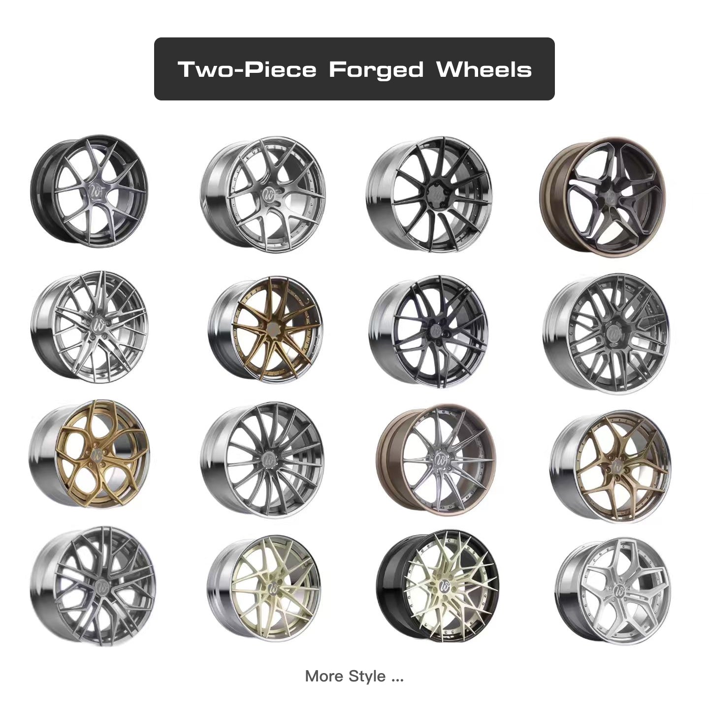 Two-Piece Custom Forged Wheels | 18-24 Inch ｜6061-T6 Aluminum Alloy｜Covers All Models