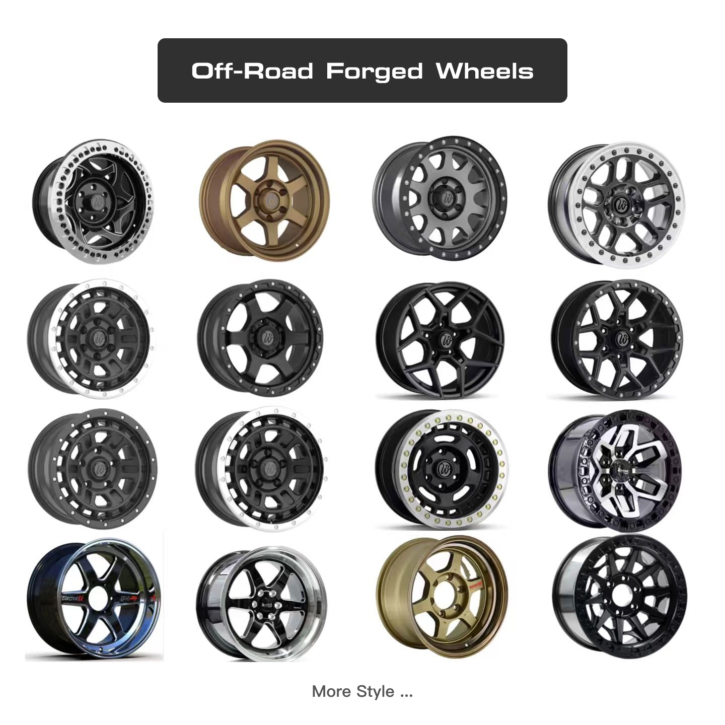 Off-Road Custom Forged Wheels | 17-20 Inch ｜6061-T6 Aluminum Alloy｜Covers All Models
