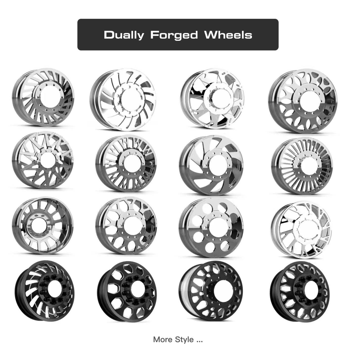 Dually/Pickup Custom Forged Wheels | 22-30 Inch ｜6061-T6 Aluminum Alloy｜Covers All Models