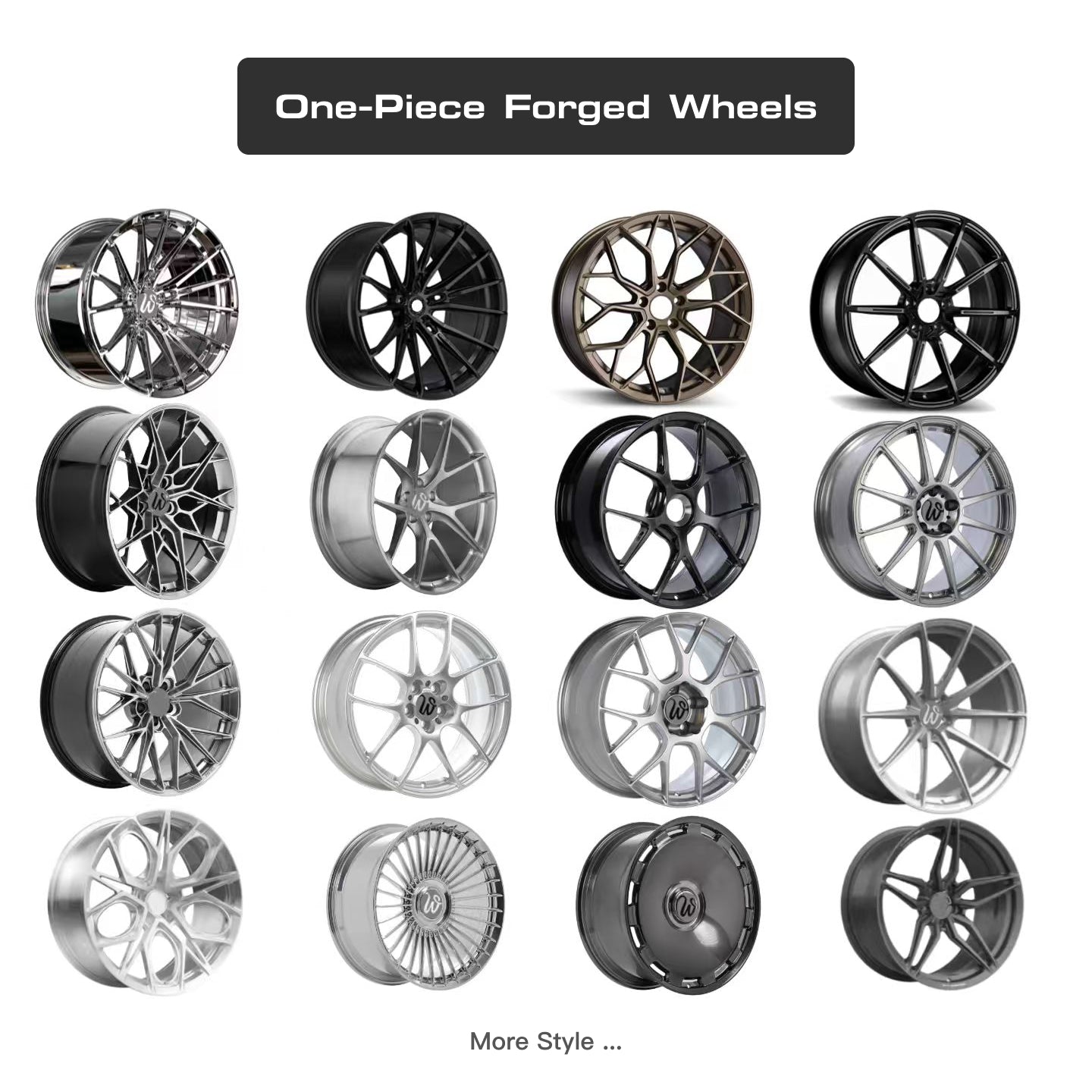 One-Piece Custom Forged Wheels | 15-24 Inch ｜6061-T6 Aluminum Alloy｜Covers All Models